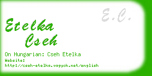 etelka cseh business card